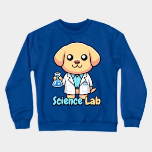 Science Lab Cute Science Dog Pun Crewneck Sweatshirt